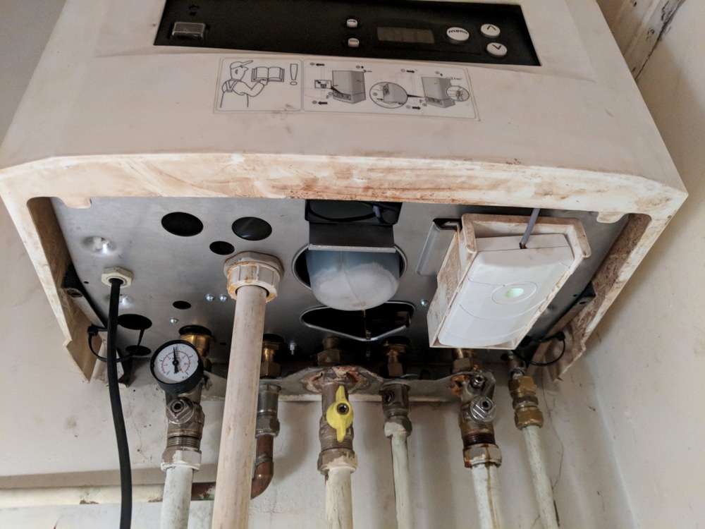 close-up of a boiler