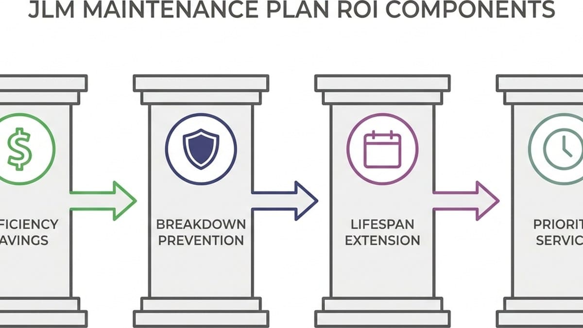 Diagram showing the four ROI pillars of maintenance plans