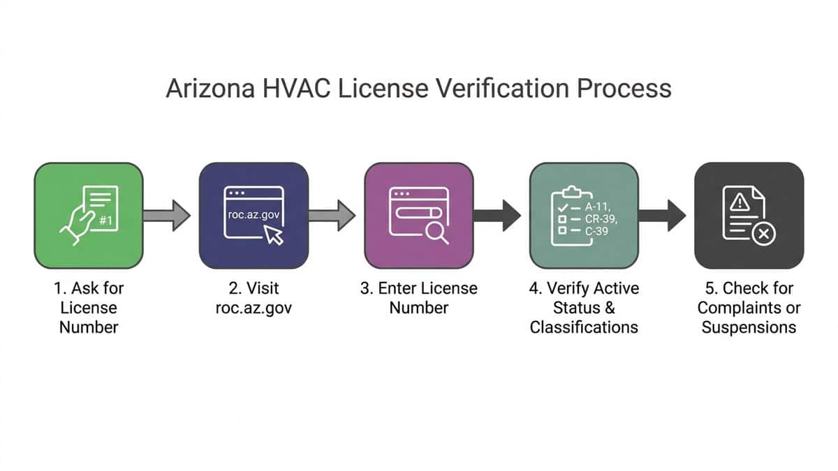 Diagram: HVAC contractor license verification process
